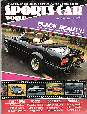 Sports Car World 1984 Jan Vallelunga Toyota Supra Sprinter Jaguar XJS Nissan 300 • $13.90