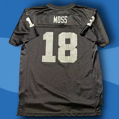 NFL Oakland Raiders Randy Moss #81 Reebok Black Jersey Youth XL GUCHofer • $24.49