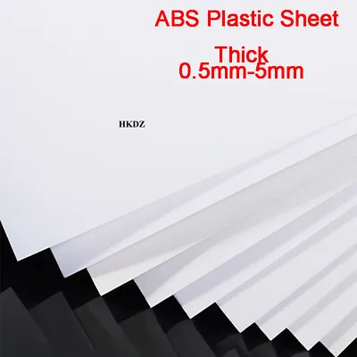 White ABS Plastic Sheet Board Plate DIY Model Craft Thick 0.5mm/0.8mm/1mm-5mm • £52.26