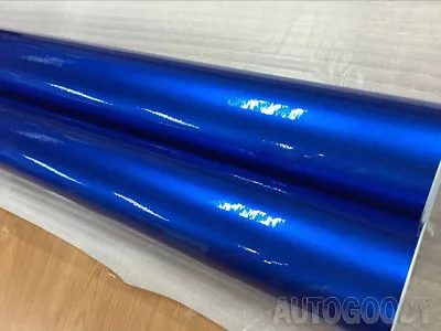 12  X 60  Super Gloss Metallic Blue Vinyl Film Wrap Air Bubble Free 1ft X 5ft • $8.89