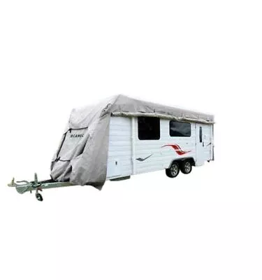 Camec Heavy Duty 16-18ft Caravan Campervan Cover UV Waterproof 4.8-5.4mm Awnings • $335.99