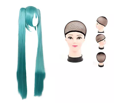 Hatsune Miku Cosplay Halloween Party Costume Accessory Wigs With Elastic Cap • $19.98