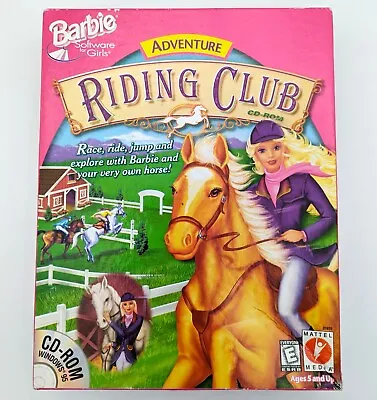 Barbie Adventure: Riding Club - Big Box Boxed - RARE - Horse - PC CD-ROM • £24.95