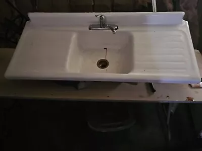 Antique Cast Iron Kitchen Sink • $250