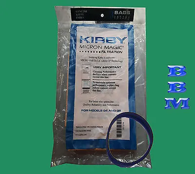 3 Pk Kirby G3 G4 G5 G6 G7  197294 Bag Vacuum Cleaner Bags + 1 Belt Genuine • $8.74