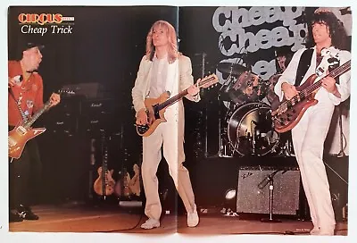 CHEAP TRICK In Concert 1979 Centerfold Poster~Vtg Circus Rock Magazine Pinup~EX • $14.99