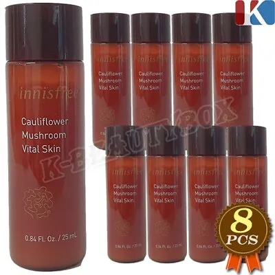 INNISFREE Cauliflower Mushroom Vital Skin Toner 25ml X 8pcs Korean Skin Care NEW • $13.98