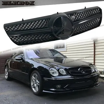 FOR BENZ 00-06 W215 CL-Coupe Front Bumper Grille Shiny Gloss Black B-DBG Look • $198.88