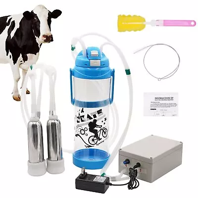 Cow Milking Machine Milker Electric Automatic Portable Adjustable Vacuum Pump • $97.46