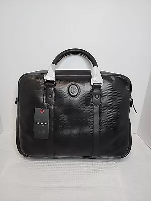 Ted Baker Chekvon Document Bag Black House Check Debossed  • $99