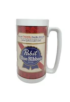 Pabst Blue Ribbon Beer Thermo-Serv Plastic Mug Stein Made In USA PBR Vintage • $11.99
