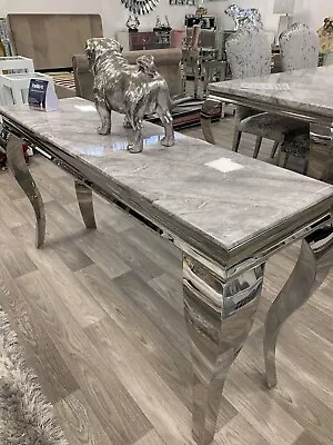 Marble Grey Marble Console Table Living Hall Dining Room New Modern Furniture UK • £379.99