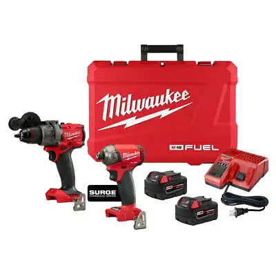 Milwaukee 3699-22 M18 FUEL 18V Cordless 2-Tool SURGE Combo Kit W/5.0AH Batteries • $407.55