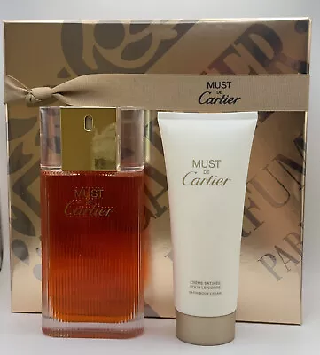 Must De Cartier Fragrance For WOMEN 2pc SET 3.3oz EDT Spray + 3.3oz Body Cream • $102.50