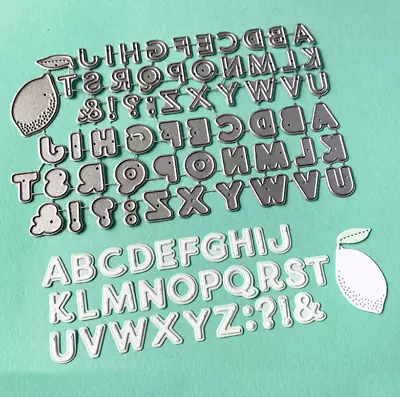 Alphabet Letter Word Lemon Metal Cutting Die Stencil Paper Card Scrapbooking • £4.99