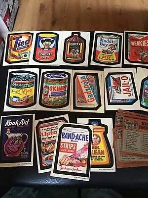 14 Original 1st Series 1973 Wacky Packages W/ Bandache & Checklists Lot • $74.99