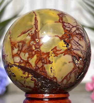 MOOKAITE SPHERE - Mineral Red Yellow Crystal Chakra Reiki Jasper Stone Rock Orb • $39