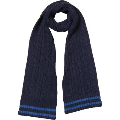 Onfire Mens Nepp Cable Knit Scarf Dark Navy/Blue • £6.99