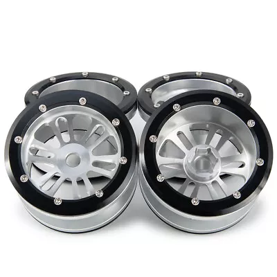 2.2  Metal CNC Beadlock Wheel Rims For RC 1/10 SCX10 90046 TRX-4 Crawler Car • £15.49