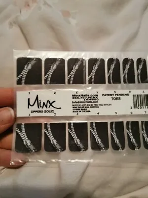 Zippers Solid (toes) MINX PROFESSIONAL NAIL WRAPS NEW SALON QUALITY  • $18.65