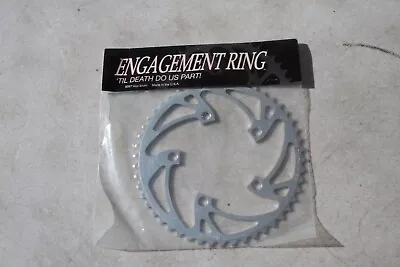 NOS QBP Engagement Ring 50t 110mm 6061 Aluminum Silver Road Chainring 5 9 Speed • $33.97