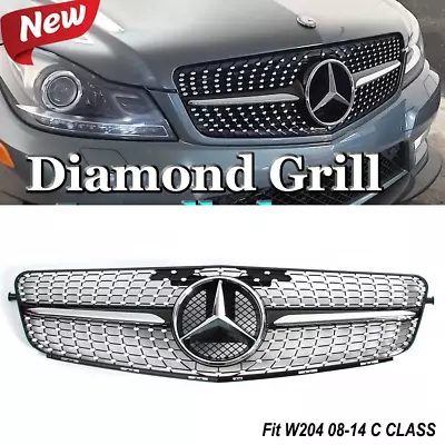 Front Grille Diamond Star For Mercedes C180 C280 C300 C250 C350 W204 2008-2014 • $75.90