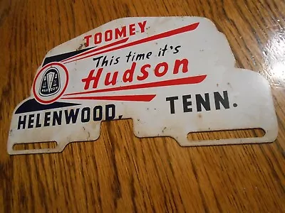 Vintage Toomey Hudson Helenwood Tenn License Plate Topper • $72