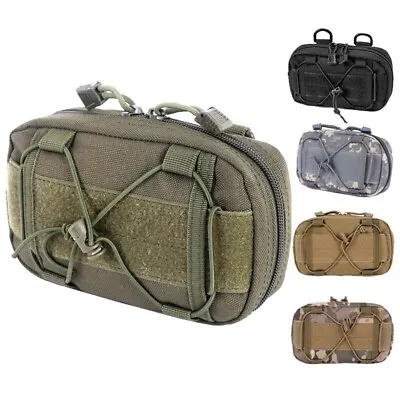 Tactical Molle Horizontal Admin Pouch Compact 1000D Utility EDC Tool Storage Bag • $11.99