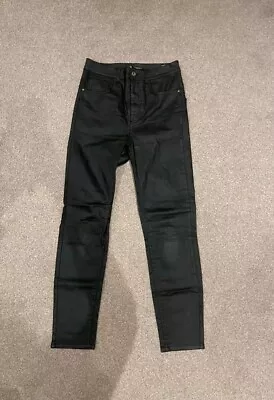 Women's Zara Wax Finish Jeans Black • £0.99