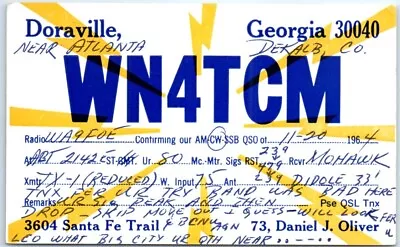 $8.15 • Buy Postcard Doraville Georgia 30040 WN4TCM 3604 Santa Fe Trail 73 Daniel J Oliver