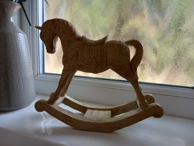 £19.99 • Buy Next Home Decor Art Rustic Rocking Horse Desk Ornament Sculpture Wood Effect