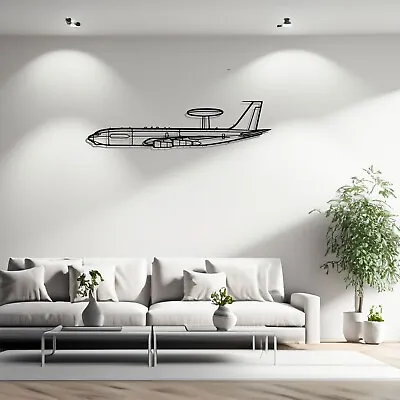 E-3C Sentry Silhouette Metal Wall Art Airplane Silhouette Wall Decor • £114.74
