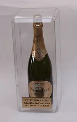 Wine - Champagne Bottle Personalized Acrylic Display Case - Beveled Edges • £42.13