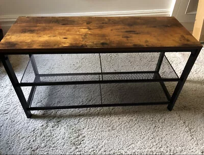 £48.80 • Buy Industrial Shoe Bench Hall Entryway Vintage Storage Metal Rustic Tier Rack Stand