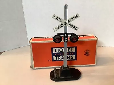 Lionel No. 154 Automatic Road Crossing  Signal With Box New Old Stock • $19.99