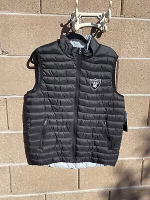 Season Ticket Holder - NFL Womens Las Vegas Raiders Puffer Vest Black Medium • $64.99