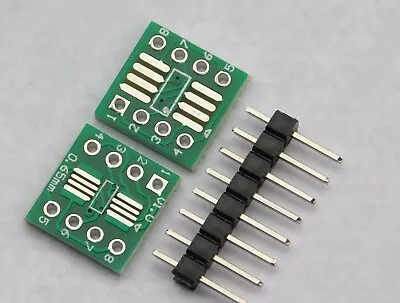 10pcs SMD SOP8 To DIP8 Pin IC Adapter Board 0.65mm & 1.27mm Pitch W/Pin Headers • $7.95