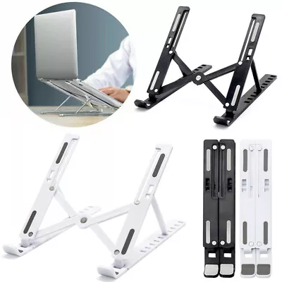 Laptop Stand Portable Adjustable Tablet Holder Desk Riser For Notebook Mac Book • £5.99