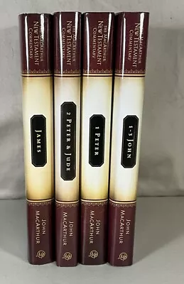 Bible Commentary John MacArthur - 4 Volumes - 1-3 John 1-2 Peter Jude & James • $59.99