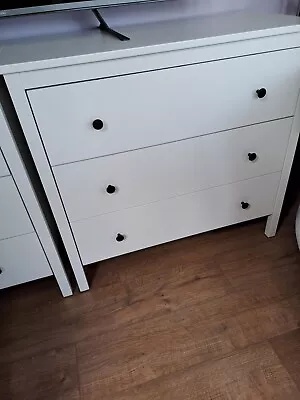 Bedroom Furniture Set Wardrobe Chest Of Drawer Bedside Cabinet White High Gloss • £50