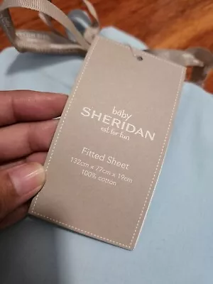 Baby Sheridan Cot Sheet Single Cotton Blue Billy 132 X 77 NEW • $15
