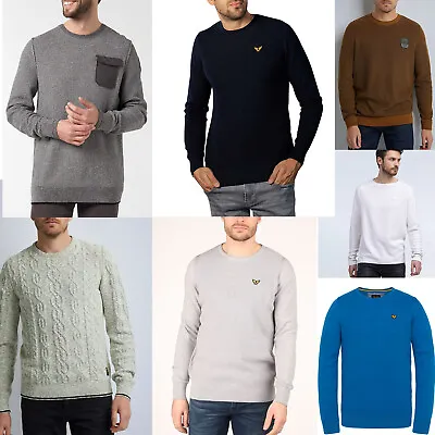 PME Legend Sweater Mens Crew Neck Designer Structured Knitwear Jumper - RRP £80 • £24.99