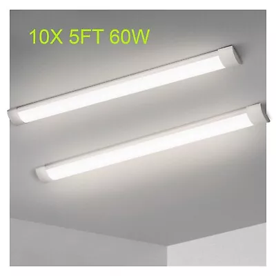 10X 5ft Led Strip Lights Batten Tube Light 60W Fluorescent Shop Garage 4000K • £124.99