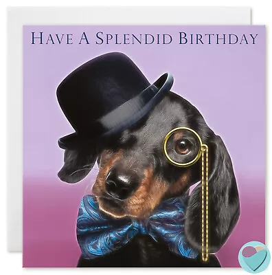 Dachshund Dog Puppy Birthday Card Boys Girls HAVE A SPLENDID BIRTHDAY • £2.99