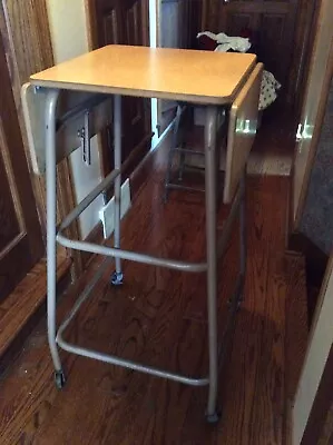 Vintage Industrial Metal / Formica All Purpose Cart On Wheels - Very Good • $75