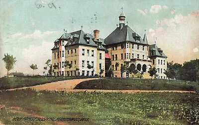 Holy Family Hospital Manitowoc Wisconsin WI 1908 Postcard • $9.89