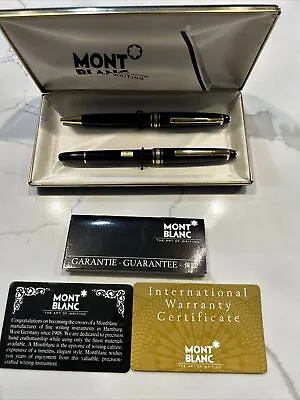 Montblanc Meisterstuck 144 Fountain Pen And 164 Ballpoint Set • $375