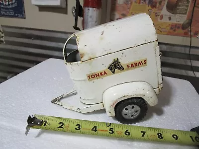 Vintage Tonka Farms Horse Trailer Only Pressed Steel Original Collectible 1960s • $9.99