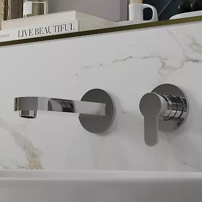 Merano Evedal Wall Mounted Bath Mixer Tap - Chrome • £25