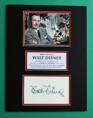 WALT DISNEY AUTOGRAPH Artistic Display Minnie & Mickey Mouse • $59.95